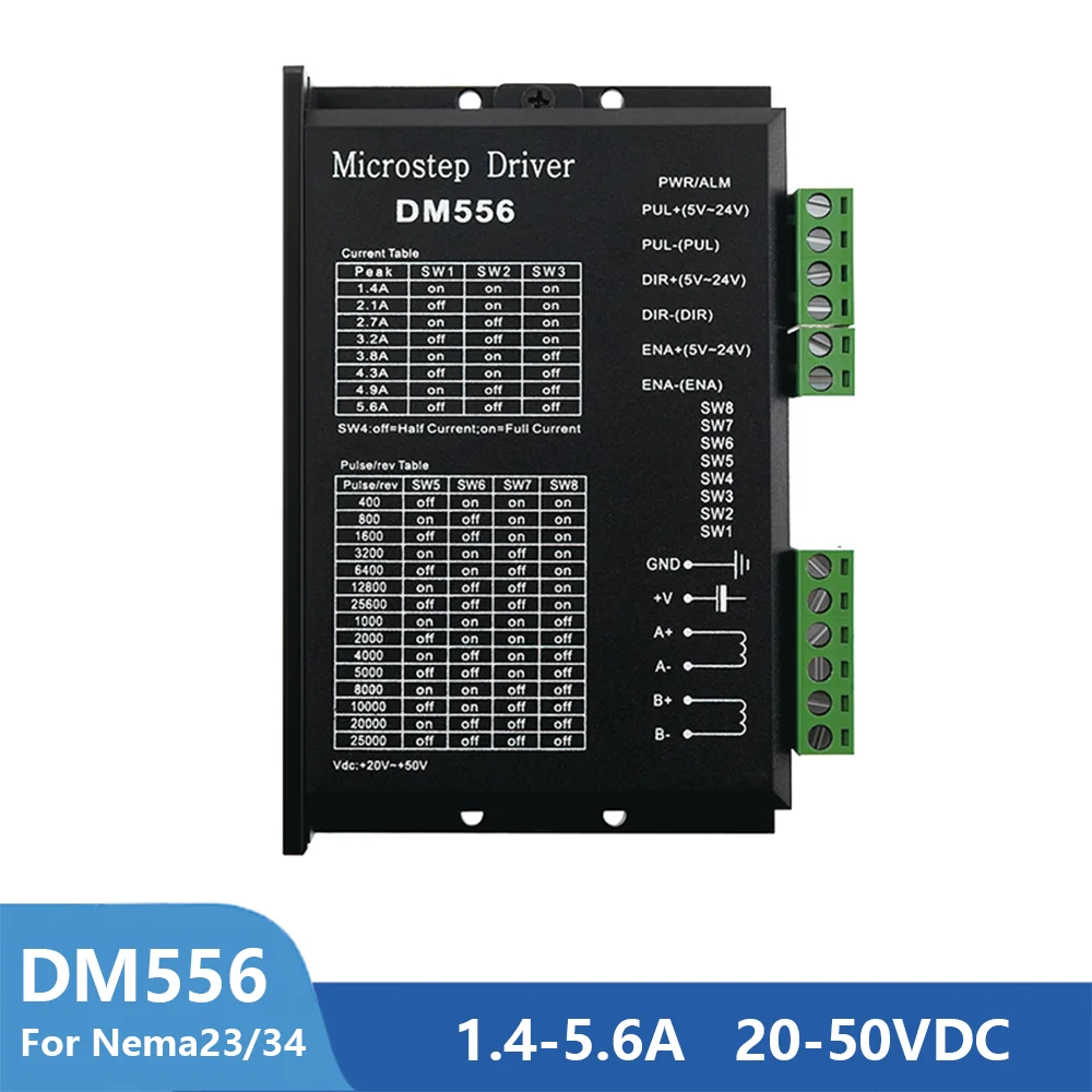 DM556   ̹ 128 ׸Ʈ 5.6A DC20-50V, 42 57/86  Nema17 Nema23 Nema34 CNC Ʈѷ 3D Ϳ, 1 , 3 , 5 